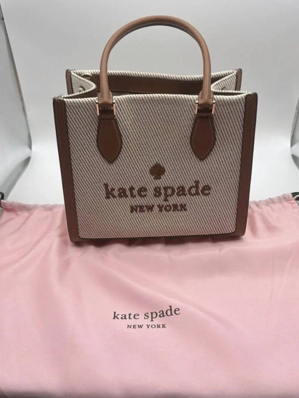 Kate Spade Ellie Small Tote/Crossbody Canvas Warm Ginger